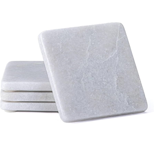 <b>Marble</b> <b>Coaster</b> Mats Heat Resistant New Year Weddings Anniversaries <b>Marble</b> <b>Coaster</b> Non Slip Table Decoration Pads - Product Image 1