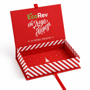 Custom Eco-Friendly Handmade Christmas Advent <b>Calendar</b> Gift Box Magnetic Flip Cover Matt Lamination Sponge Lined Paper - Product Image 3