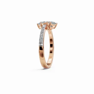 Anillo de Diamantes Cultivados en Laboratorio de Arwen's Royal, en Oro Rosa de 18K con 26 Diamantes, Certificado IGI y Claridad VVS, para Mujer - Product Image 2