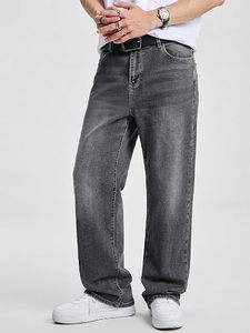 Jeans de Mezclilla para Hombre, Resistentes al Agua y al Viento, Lavado a la Piedra, Corte Recto, Cintura Media, Ajuste Regular, Algodón, Casuales, para Otoño - Product Image 2