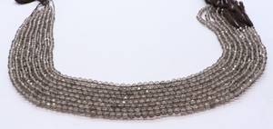 AAA Natural Smokey Quartz Micro Faceted Round Ball <b>Beads</b> 3 MM Quartz Gemstone <b>Beads</b> 13 Inch Faceted Smokey Quartz Round <b>Beads</b> - Product Image 2