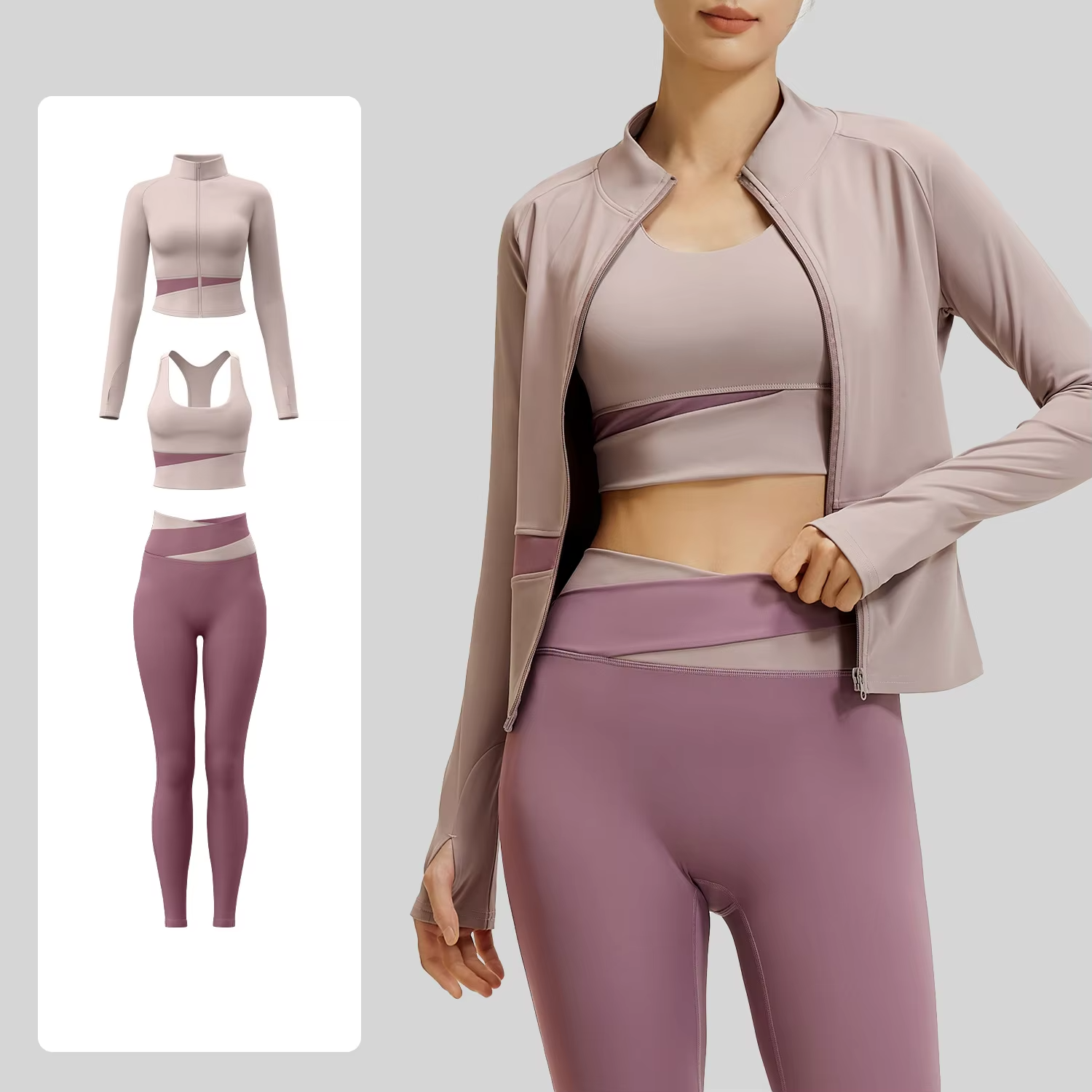 Wholesale Custom Solid Outdoor Fitness Gym Top Sleeveless Sports Bra Yoga 2 Piece Set Women Spandex/Nylon Lightweight 3XL