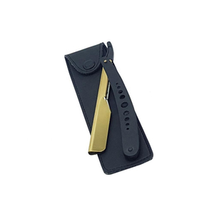 Navaja de Afeitar Plegable para Barba, Herramientas de Afeitado, Logotipo Personalizado, Chapado en Oro, Navaja de Barbero Profesional Recta para el Rostro - Product Image 4