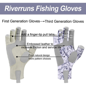 LADO SPORTS Adults Size <b>Half</b> Finger Anti <b>Slip</b> Breathable Heated Insulated Touchscreen Compatible Hook Loop Fishing Gloves - Product Image 6