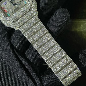 Montre automatique mécanique ETA en acier inoxydable avec cristal saphir, bijoux de beauté artisanaux personnalisés, art unisexe, classique, hip hop - Product Image 2