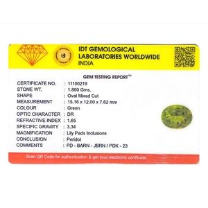 Natural Faceted Peridot 9.3 Carat Loose Gemstone for Fine Jewelry - Product Image 4