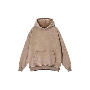 Sudadera con Capucha de Algodón de Alta Calidad, Tejida a Crochet, 300 g/m², Corte Regular, Logotipo Personalizado, Unisex, Negra, Gruesa, Otoño, para Hombre - Product Image 2