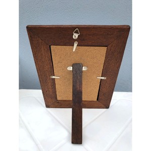 Handmade Rustic Wooden Photo <b>Frame</b> Rectangular Tabletop Vertical Natural Wood Finish - Product Image 2
