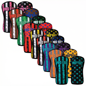 Al por mayor, personalizadas, par de rodilleras de neopreno de 7mm y 5mm para levantamiento de pesas, powerlifting, sentadillas, soporte de compresión para gimnasio, para hombres y mujeres - Product Image 1