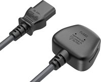 Cable de Alimentación SYONG de 1.5m/5 pies para Reino Unido con Fusible, Conector de 3 Pines para Computadoras, TV, Monitores, etc. (IEC-320-C13 a Enchufe BS1363)