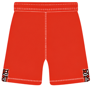 Conjunto de Camiseta y Pantalones Cortos de Rugby Geométricos en Rojo Brillante, Negro y Blanco, Cuello Redondo, Manga Corta, Personalizable, Transpirable, para Entrenamiento Deportivo en Equipo - Product Image 6