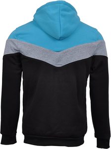 Sweat-shirt à capuche brodé pour homme, coupe classique, en molleton, décontracté, pour l'hiver, 100 % coton, bleu, gris, noir, tricoté - Product Image 4