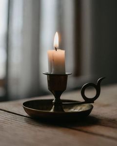 Support à bougie en laiton, base ronde, résistant à la chaleur, décoration d'intérieur, porte-bougie en métal - Product Image 4