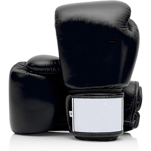 Gants de boxe d'entraînement en cuir rembourrés multicouches avec support de poignet auto-agrippant et motif imprimé pour les arts martiaux - Product Image 4