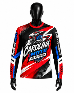 Combinaisons de motocross pour hommes CAROLINA de haute qualité, imprimées avec des dégradés de couleurs estivales, % polyester, séchage rapide, respirantes, pour la course - Product Image 3