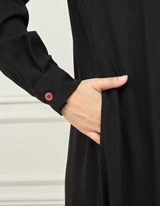 Hot <b>Sale</b> Beautiful Dubai Women Abaya Traditional Islamic Muslim Clothing & Accessories Floor Length Long Sleeves Front Open - Product Image 3