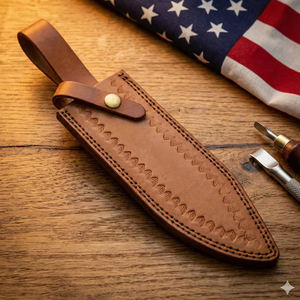 มีดเหล็กดามัสกัสตีขึ้นรูปด้วยมือ ใบมีดขนาดใหญ่พิเศษ 16.5 นิ้ว ด้ามจับทำจากเขาสัตว์ - Product Image 2