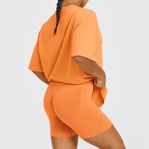 T-shirts d'entraînement respirants pour femmes, vente en gros B2B, impression personnalisée, séchage rapide, été, OEM, chemises à manches courtes vierges pour femmes - Product Image 5