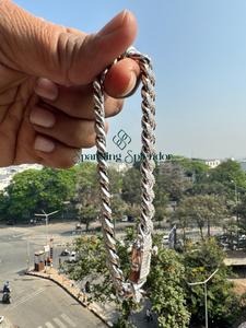 Pulsera de Cadena Iced Link de Plata 925 Chapada en Oro de Alta Calidad, Estilo Hip Hop Cubano, con Moissanita VVS Certificada, Esplendor Brillante - Product Image 5