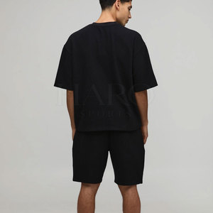 Venta Directa de Fábrica, Precio Bajo, Conjunto de Camiseta y Pantalones Cortos Deportivos para Gimnasio, Cómodos y Ajustables para Hombre, Tela Elástica, Material Duradero - Product Image 3