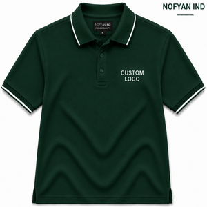 เสื้อโปโลผู้ชายคุณภาพพรีเมียม ปักลายตามสั่ง สีพื้น ผ้าฝ้าย แขนสั้น ระบายอากาศได้ดี ผลิตโดยผู้ผลิตเสื้อผ้าลำลองแบบถัก - Product Image 1