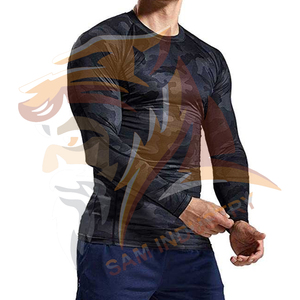 New Arrival Men's Rash Guard <b>Compression</b> <b>Shirts</b> Breathable Spandex/Polyester Material Full Sleeve Quick Dry <b>Compression</b> <b>Shirts</b> - Product Image 5