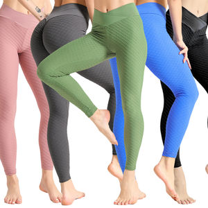Pantalones Deportivos de Cintura Alta para Mujer, Sólidos, hasta el Tobillo, Transpirables, con Costuras, para Gimnasio, Yoga, Fitness, Personalizados OEM, de Poliéster - Product Image 6
