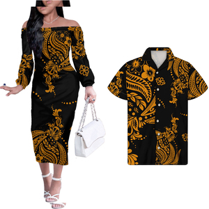Diseño Popular, Nuevas Llegadas, Ropa de Pareja, 2 Piezas, Camisas Estampadas de Manga Larga, Vestidos Casuales - Product Image 6