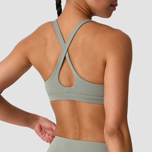 Camiseta Deportiva para Mujer, 80% Spandex, 20% Elastano, Diseño de Cuello en V Profundo, Alta Calidad, Espalda Cruzada, para Gimnasio, Atletismo, Aire Libre, Casual, Secado Rápido, Acanalada - Product Image 6