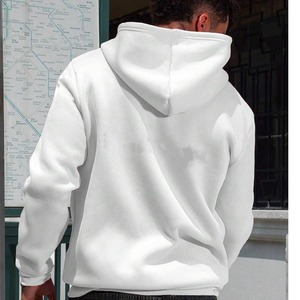 Wholesale Custom Men's New Stylish Thermal Hoodies with Full Face Zip and Oversized Hood Rhinestone Logo Design for Winter - Product Image 5