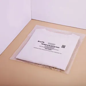 UKHI Biodegradable Compostable T-Shirt Bag Flexo Printing Heat Seal PE/PBAT <b>Material</b> Customizable Fashion Accessories <b>Packaging</b> - Product Image 6