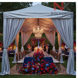 Wholesale Custom Size Party <b>Canopy</b> <b>Drape</b> Cover Sheet Outdoor Tent Drapery for Commercial Event, Wedding and Party Decoration Use - Product Image 4