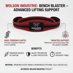 Banda de Resistencia de Neopreno de Alto Rendimiento para Entrenamiento de Fuerza, Marca Wilson Industry, para Asistencia en Press de Banca - Product Image 4