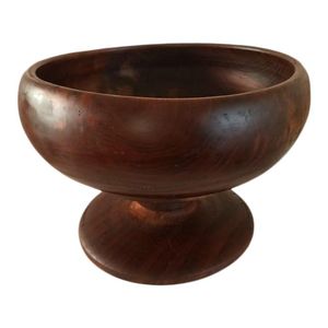 Vente directe d'usine, bol à salade et à fruits en bois de conception moderne fait à la main, cuillère en bois arrondie pour servir et mélanger les soupes et les salades - Product Image 3