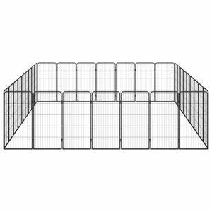 คอกสุนัขเหล็กเคลือบสีดำขนาดใหญ่ - Product Image 4