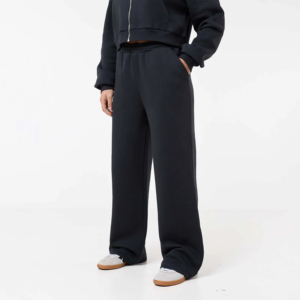 Conjunto Deportivo de Invierno para Mujer, 100% Algodón, con Capucha, Color Negro, Estampado Acid Wash, Cierre Completo con Cremallera, Corte Holgado, Estilo Casual - Product Image 5