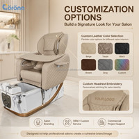 Matériel de salon de manucure, équipement de soin des pieds avec massage électrique, chaise de spa pour manucure et pédicure avec jet magnétique
