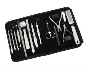 Morje Surgical Classic Stainless Steel Nail <b>Kit</b> 10 in 1 Professional Portable <b>Manicure</b> Set with Clipper Tools Bag for Adult Use - Product Image 3