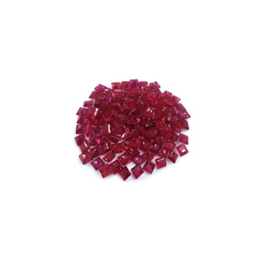 Rubis naturels de Bangkok, carrés calibrés de 4 mm, pierres précieuses de rubis naturelles facettées, prêtes à l'emploi pour la fabrication de bijoux - Product Image 6