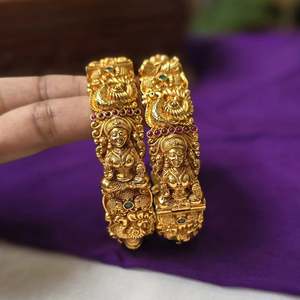 14K Gold Plated Jade Cuff <b>Bangles</b> <b>Bracelets</b> for Engagement - Product Image 1