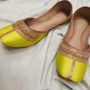 OEM ODM Handmade Ladies Khussa <b>Shoes</b> Traditional Pakistani Embroidery Khussa Anti-Slippery Comfortable Flat <b>Shoes</b> for Women - Product Image 4