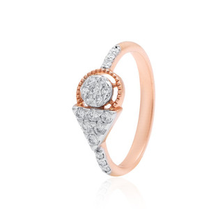 Bague en or rose pour femme, pureté 14 carats, modèle poids 2,220 grammes, finition polie, inventaire de bijoux B2B pour l'exportation mondiale - Product Image 1