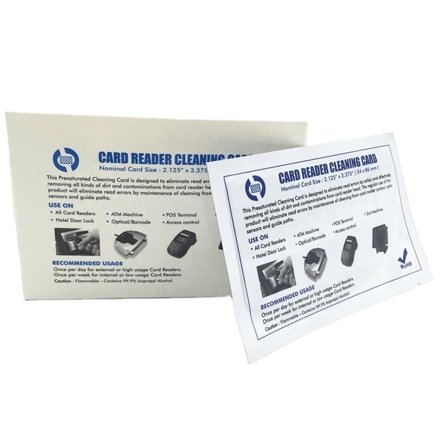 CR80 Cleaning Card for Card Kiosks/ATM/Hotel Door Lock/Credit Card Reader