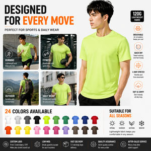 เสื้อยืดตาข่ายโพลีเอสเตอร์ 100% สีพื้น แบบเรียบ สำหรับพิมพ์โลโก้ด้วยเทคนิค Sublimation เสื้อกีฬาผู้ชายสำหรับฝึกซ้อม รับผลิตตามแบบ (OEM) ขายส่ง - Product Image 3