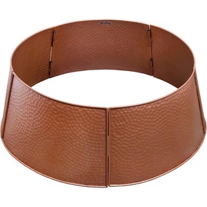 Copper Finish Round Design <b>Tree</b> Collar Stand Accessory <b>Plastic</b> Home Decor Christmas <b>Tree</b> Base Decoration Blank Sublimation - Product Image 1