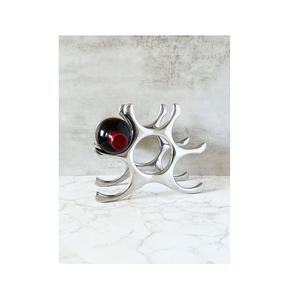 Support à bouteilles de vin moderne en métal, organiseur de bouteilles de vin, présentoir à bouteilles, support pour bouteilles de boisson - Product Image 1