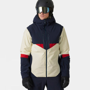 Veste de ski d'hiver pour hommes grande taille, coupe-vent, doublée, avec capuche et fermeture éclair, imperméable, logo personnalisé, pour le travail en extérieur - Product Image 4
