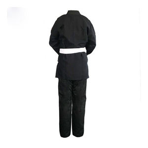 Uniforme de Judo Negro Unisex, 100% Poliéster, Duradero, Elástico, Transpirable, Corte Holgado, Talla Adulto, Ropa de Artes Marciales, Logotipo Personalizado en la Parte Delantera - Product Image 5