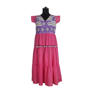 Best Manufacturing Wear Hand Block Kurti for Sexy <b>Girl's</b>/Woman DHB029 Best Hand Block Print Dress Manufacturing - Product Image 2