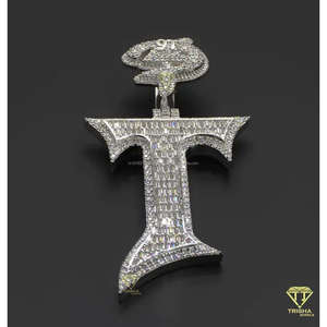 Baguette Moissanite Cross Pendant Hip Hop Necklace <b>Iced</b> <b>Out</b> Statement Jewelry Fashion <b>Chain</b> Gift - Product Image 2